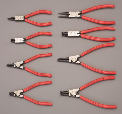 KNIPEX(クニペックス) 8本組 スナップリングプライヤー(軸・穴用) 001958V01