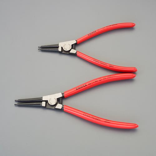 KNIPEX(クニペックス) 2本組 スナップリングプライヤー(軸用/ツールロール付) EA590-37