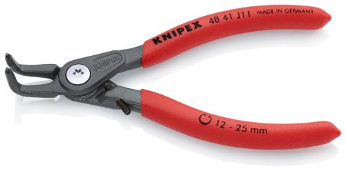 KNIPEX(クニペックス) 12- 25mm 穴用スナップリングプライヤー(ストッパー付) 4841J11