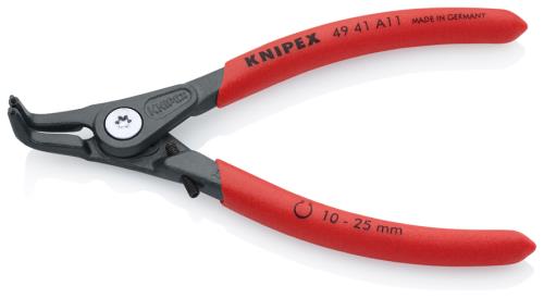 KNIPEX(クニペックス) 10- 25mm 軸用スナップリングプライヤー(ストッパー付) 4941A11