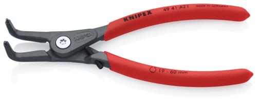 KNIPEX(クニペックス) 19- 60mm 軸用スナップリングプライヤー(ストッパー付) 4941A21