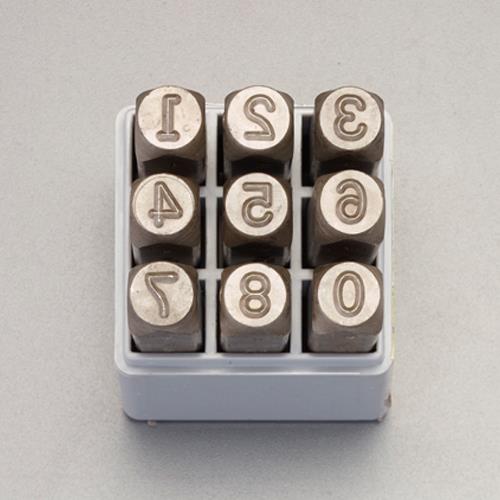 ESCO(エスコ) 4.8mm 数字 刻印セット EA591HR-5