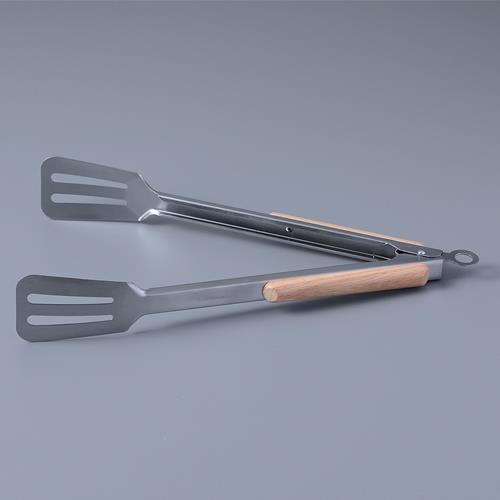 キャプテンスタッグ 55x300mm トング(ターナー型/天然木柄) UG-3273