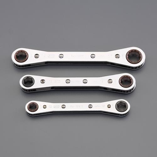 KTC(京都機械工具) 3本組 ラチェットめがねレンチセット RM03