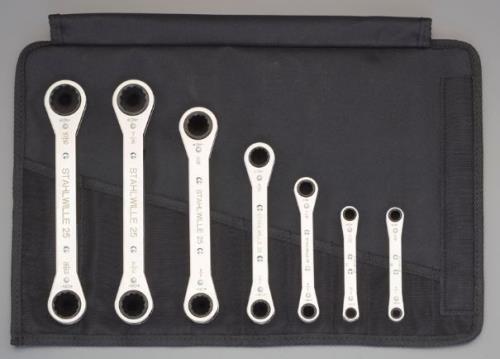 STAHLWILLE(スタビレー) 7本組 ラチェットめがねレンチ(インチ) 25A/7PCN