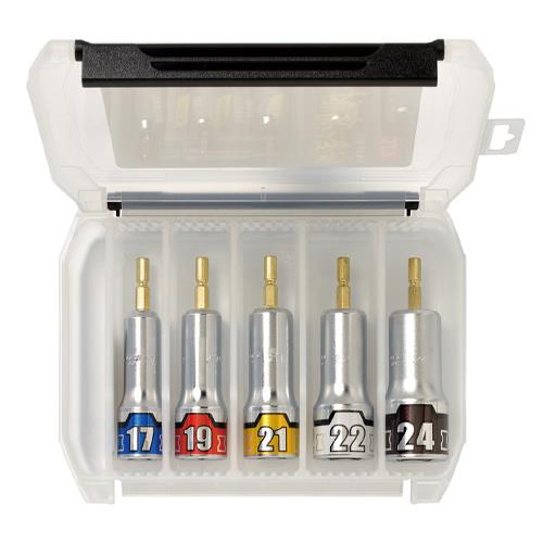 KTC(京都機械工具) 5本組/17-24mm 電ドルソケット TBZP635