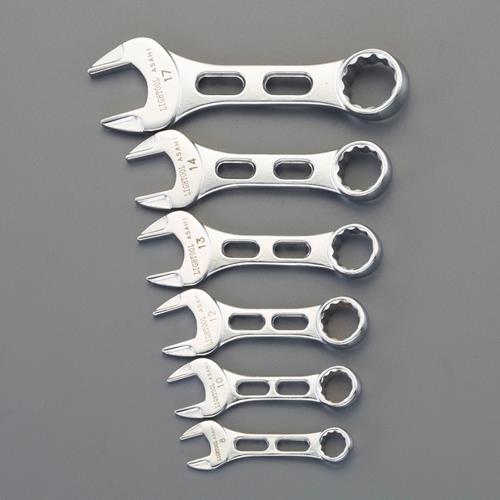 旭金属工業(ASAHI) 6本組 片目片口スパナ(ショートサイズ) LCWUS60