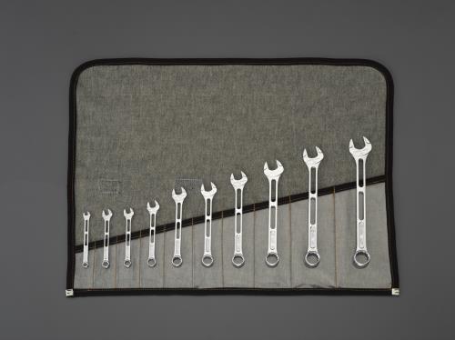 旭金属工業(ASAHI) 10本組/5.5-24mm 片目片口スパナ EA614AA-100A