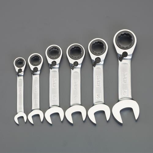 KTC(京都機械工具) 6本組/8-17mm ショートコンビネーションレンチ EA614BM-1