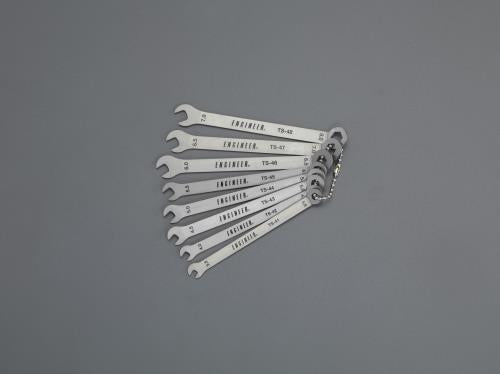 エンジニア 8本組 片目片口スパナ(薄型・ステンレス製) TS-04