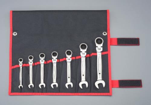 TONE(トネ) 7本組/8-19mm コンビネーションギアレンチ(首振型) RMF700