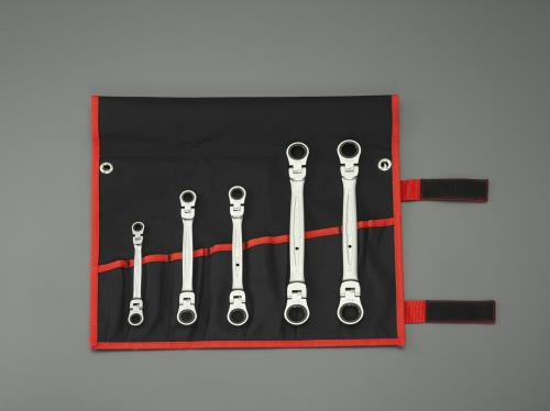 TONE(トネ) 5本組 ラチェットメガネレンチ(首振型) RMFW500