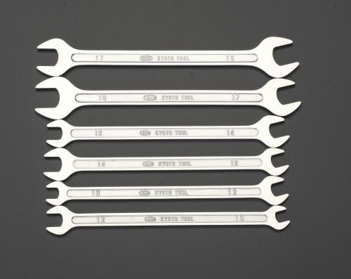 KTC(京都機械工具) 6本組/10-19mm 両口スパナ(薄型) S206