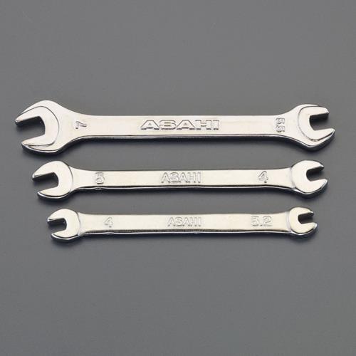 旭金属工業(ASAHI) 3本組/3.2-7mm 両口スパナ(ミニ) SMCS300