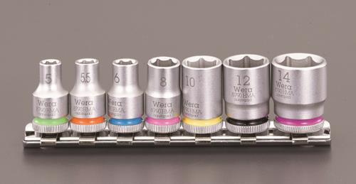 Wera(ヴェラ) 1/4”DR ソケットセット(ZYKLOP) EA617AH-1