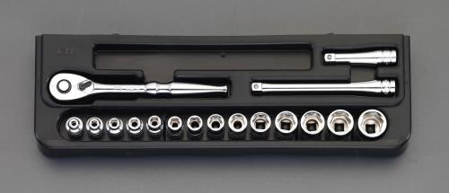 KTC(京都機械工具) 1/4'DR ソケットレンチセット TB214