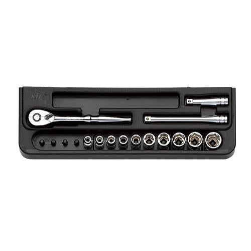 KTC(京都機械工具) 1/4'DR ソケットレンチセット TB210