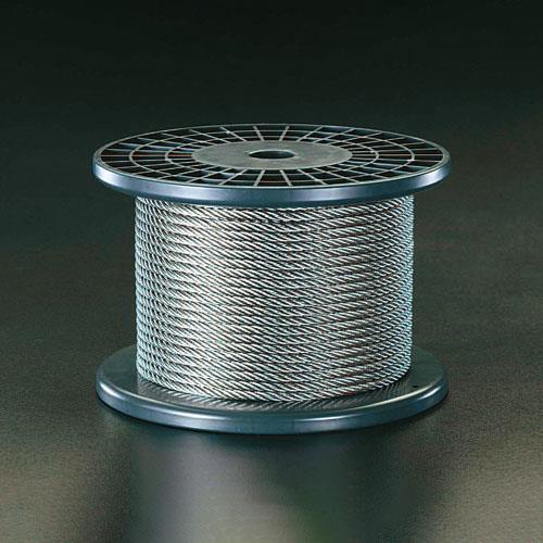 ESCO(エスコ) 5.0mmx50m/ 7x7 ワイヤーロープ(ステンレス製) EA628SC-55