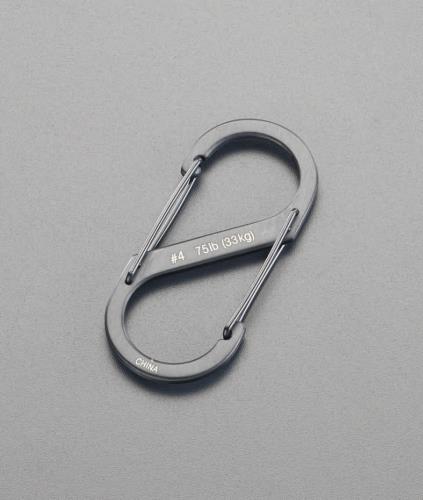 NITEIZE(ナイトアイズ) 90x38mm Sカンスナップ(ステンレス製/ブラック) NI00739