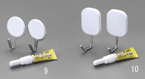 ESCO(エスコ) 67x33mm フック(接着剤付) EA638LL-10