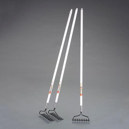 浅香工業 195x1340mm ガーデンレーキ(アルミ柄/3本組) 073866