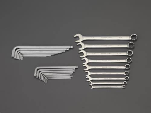 SATA Tools(サタツールズ) 27個組 片目片口スパナ&六角棒レンチセット(トレー) 09922