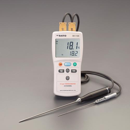 佐藤計量器製作所 -203.3/+1368゚C デジタル温度計(2チャンネル) SK-1120