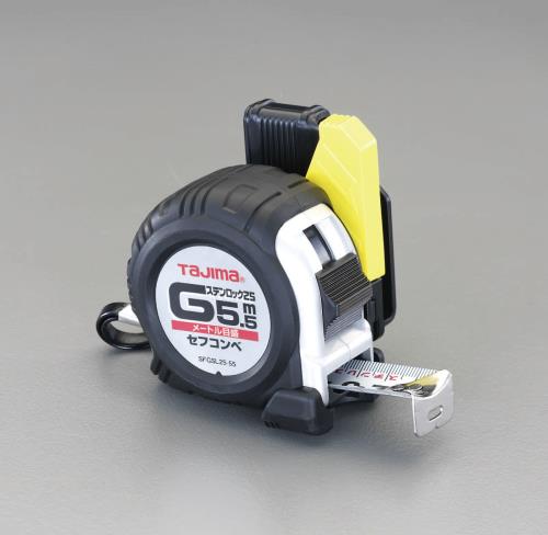 TJMデザイン(TaJIma) 25mmx7.5m メジャー(ステンレス製/ホルダー付) SFGSL25-75BL
