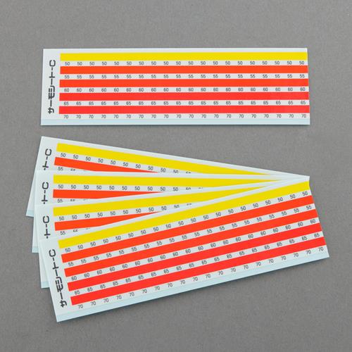 日油技研工業 50・ 55・ 60・ 65・ 70℃示温材(サーモシート/100枚 EA722ZL-50
