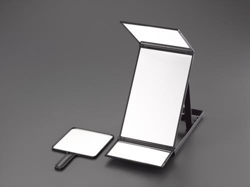 ESCO(エスコ) 179x297mm 三面ミラー(ハンドルミラー付) EA724YG-21