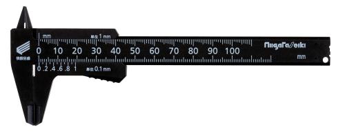 新潟精機 100mm ノギス(プラスチック製) PC-100KD