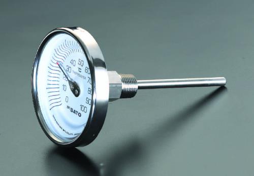 佐藤計量器製作所 0-150℃/150mm バイメタル式温度計 BM-T-90S