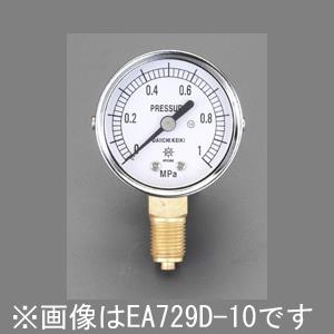 ESCO(エスコ) G 1/4'/ 50mm/ 0-1.6MPa 圧力計 EA729D-15
