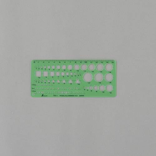 シンワ測定 70x160mm 一般記号定規 66021