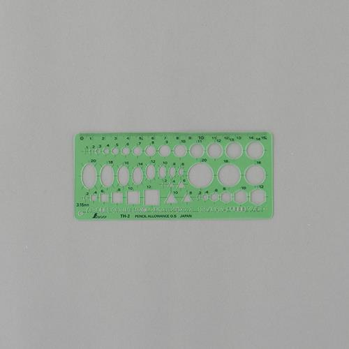 シンワ測定 70x160mm 一般記号定規 66022