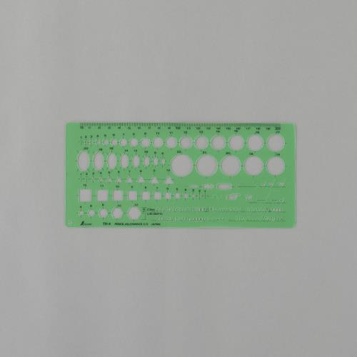 シンワ測定 105x230mm 一般記号定規 66024