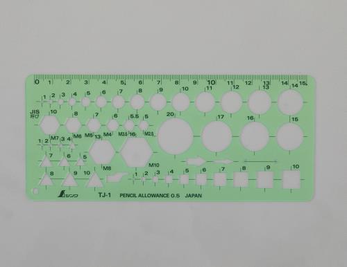 シンワ測定 70x160mm ボルトナット定規 66026