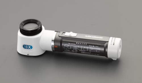 池田レンズ工業 x10.0/30mm ハンドルーペ(LEDライト付) M-100