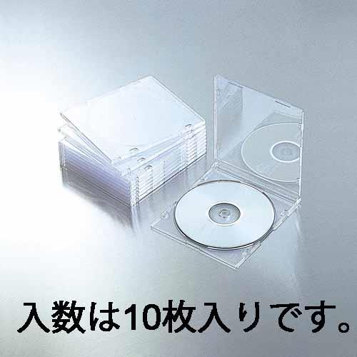 エレコム(ELECOM) CD/DVD用 スリムケース(クリアー/10枚) CCD-JSCS10CR