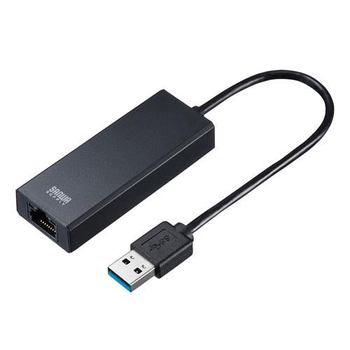 サンワサプライ 160mm LANアダプター(ブラック) USB-CVLAN5BK
