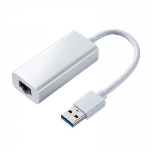 サンワサプライ 90mm LANアダプター USB-CVLAN1WN