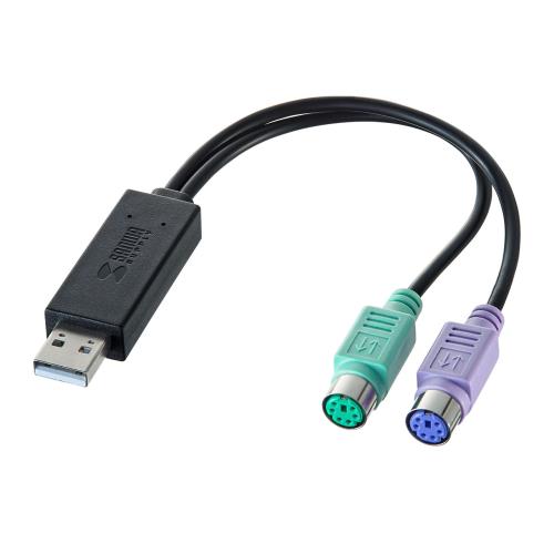 サンワサプライ USB-PS/2コンバータ-(2ポート) USB-CVPS6