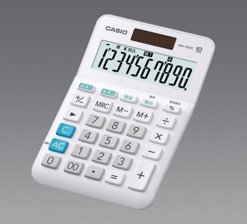 カシオ(CASIO) 10桁 ビジネス計算機 MW-100TC-WE