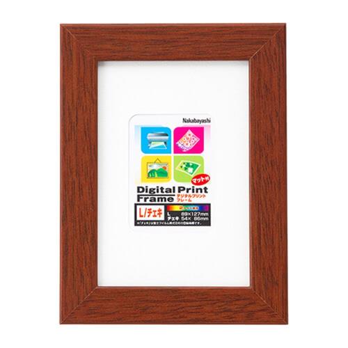 ナカバヤシ L/チェキ判 デジタルプリントフレーム(ブラウン) フ-DPW-L-BR