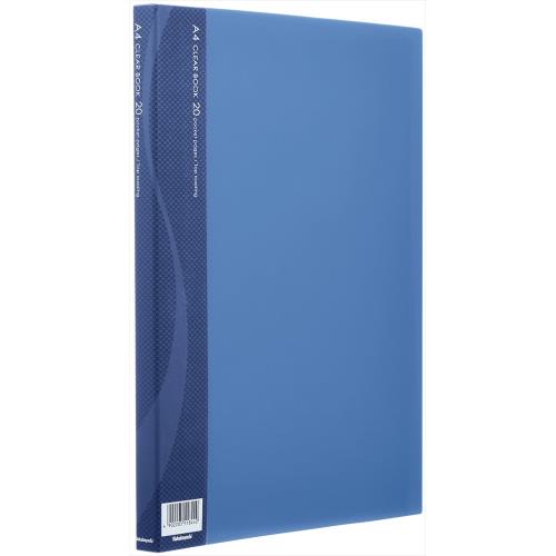 ナカバヤシ A4 クリアーブック(ブルー/20ポケット) CB1032B-N