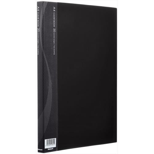 ナカバヤシ A4 クリアーブック(ブラック/20ポケット) CB1032D-N