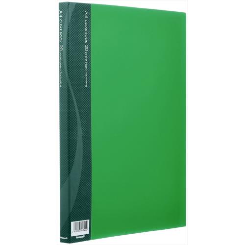 ナカバヤシ A4 クリアーブック(グリーン/20ポケット) CB1032G-N