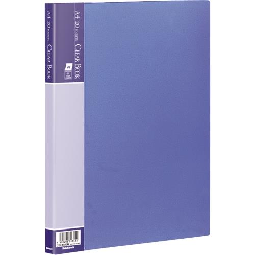 ナカバヤシ A4 クリアーブック(ブルー/20ポケット) CBE1032B