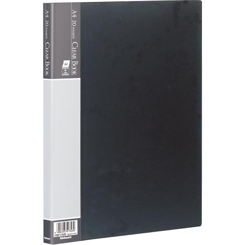 ナカバヤシ A4 クリアーブック(ブラック/20ポケット) CBE1032D