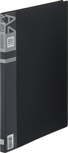 ライオン事務器(LION) A4/S型 クリアーブック(20枚/黒) 14359